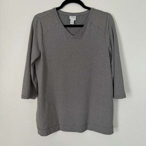 Croft & Barrow Heather Gray Long Sleeve Top